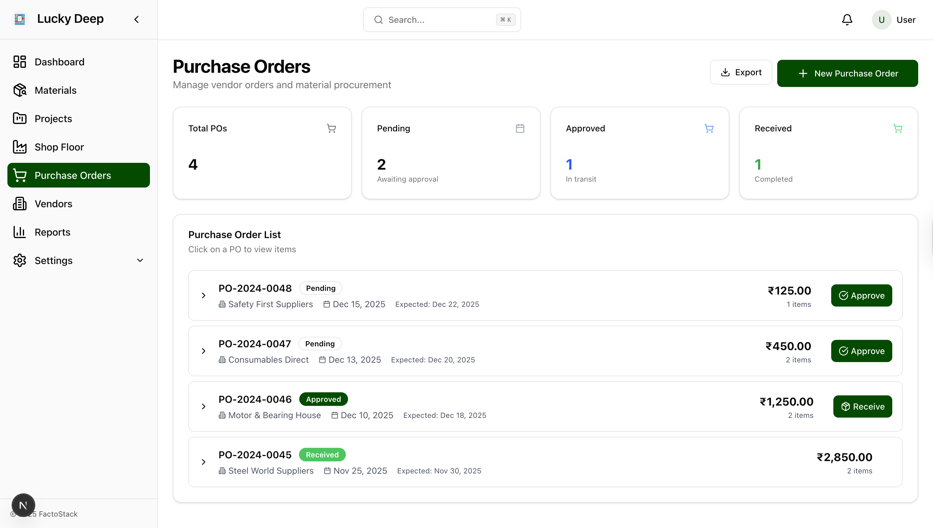 Purchase Order Management