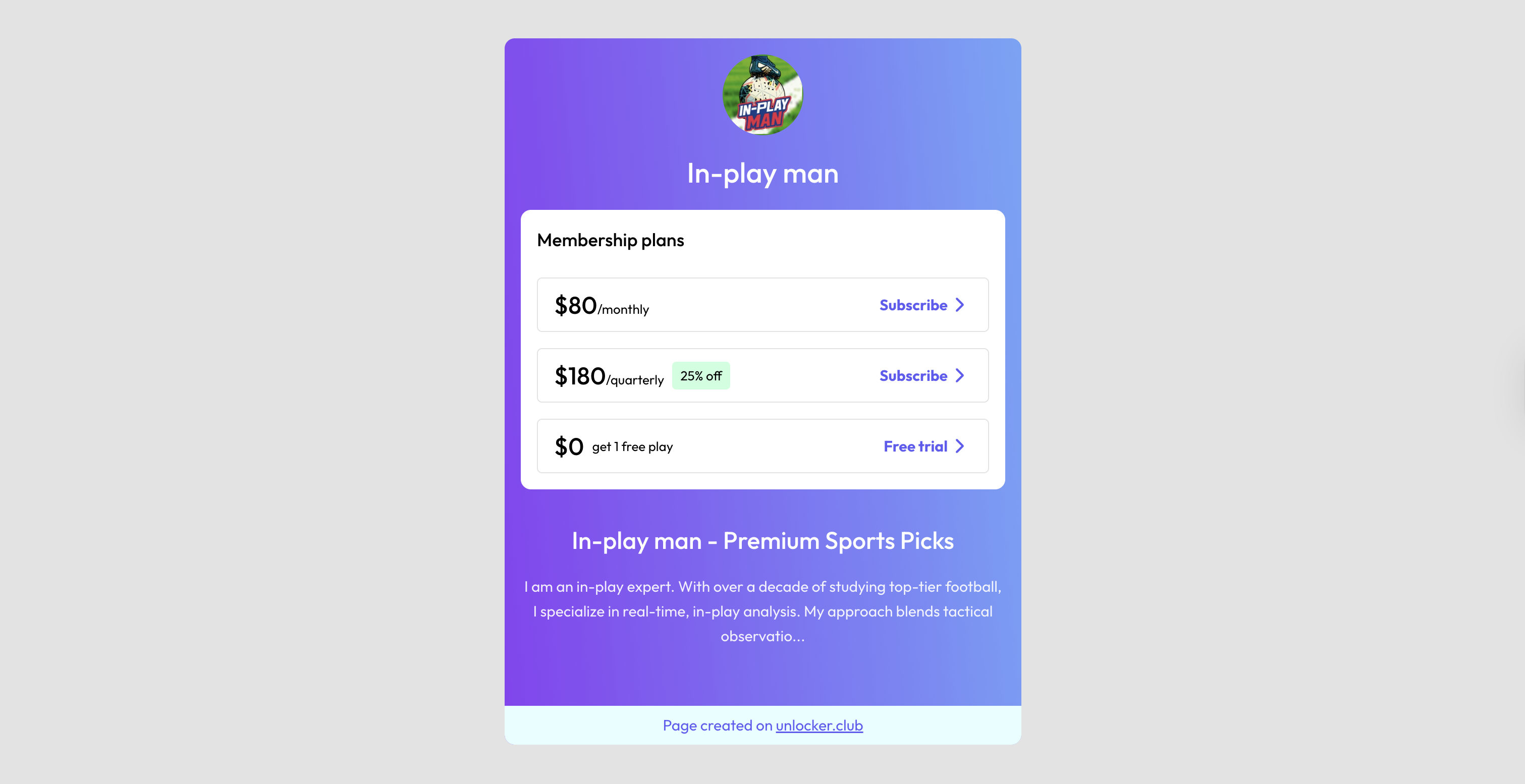 Unlocker - Expert Bio Page